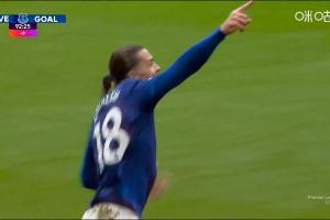 会是绝杀吗？格拉利什第93分钟破门，埃弗顿2-1反超水晶宫