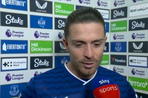 格拉利什：我在85分钟鼓励自己加油，进球献给埃弗顿球迷