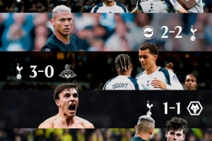 渐入佳境，热刺晒近期战绩：4胜3平连续7场不败