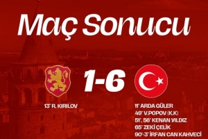 世预赛-土耳其6-1大胜保加利亚，伊尔迪兹梅开二度、居莱尔传射