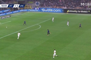 惨案预定！博尼外脚背妙传，巴雷拉包抄得手