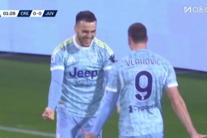 尤文梦幻开局！科斯蒂奇开场2分钟闪击得手！